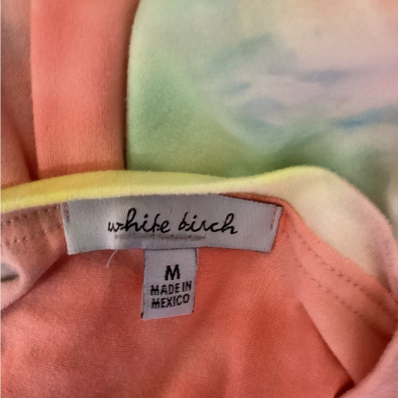 White Birch Pink and Yellow Soft Short Sleeve Tee Med 1319 - Picture 5 of 7